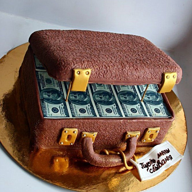 Торт "Чемодан с деньгами" купить - сургут.сладкоежкин.рф